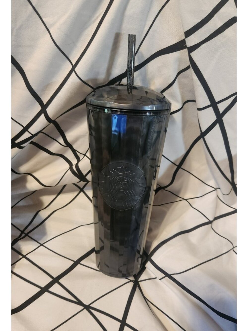 Starbucks Grey Black Marbled Shell Dome Tumbler 2025 NWT